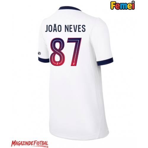 Paris Saint-Germain Joao Neves #87 Tricou Fotbal Replică 2026-27 Femei Deplasare Paris Saint-Germain Joao Neves #87 Tricou Fotbal Replică 2026-27 Femei Deplasare